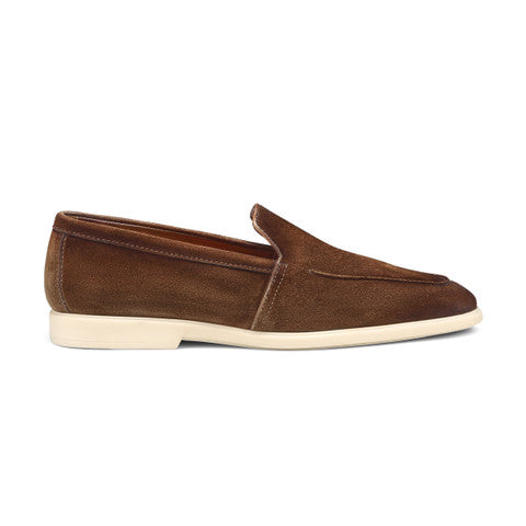 Men's brown suede loafer