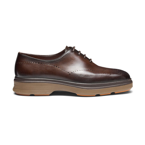 Men's dark brown leather Easy Nova brogue Oxford shoe