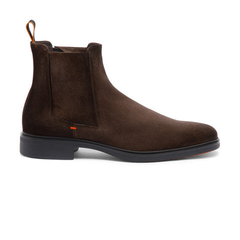 Men's dark brown suede Chelsea boot