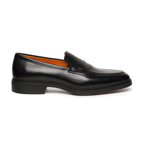 Men's black leather Easy penny loafer