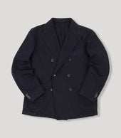 Cotton Linen Double Breasted Kennedy Jacket