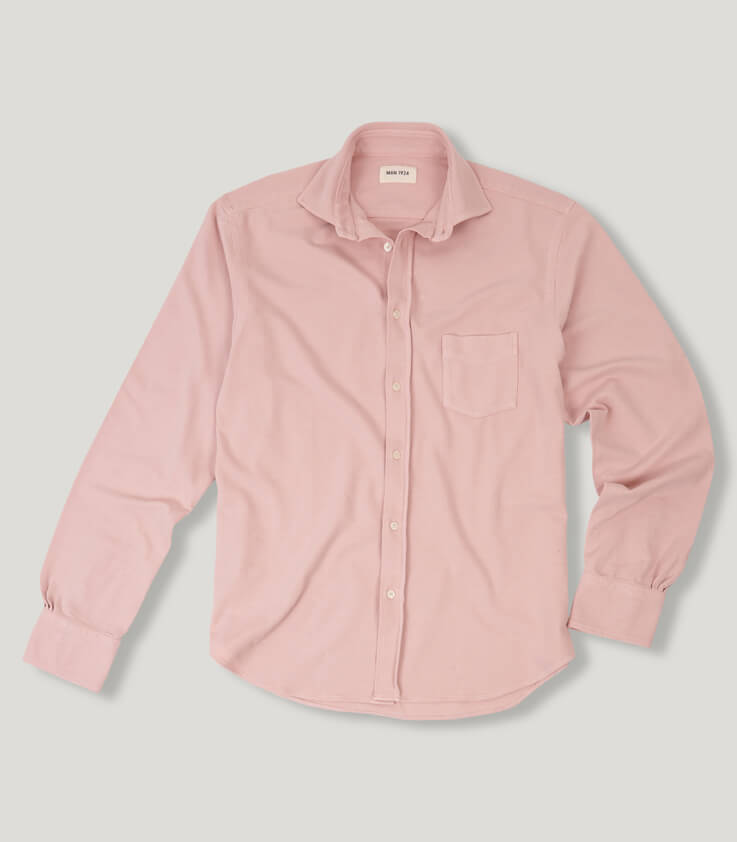 Long Sleeves Pique Shirt