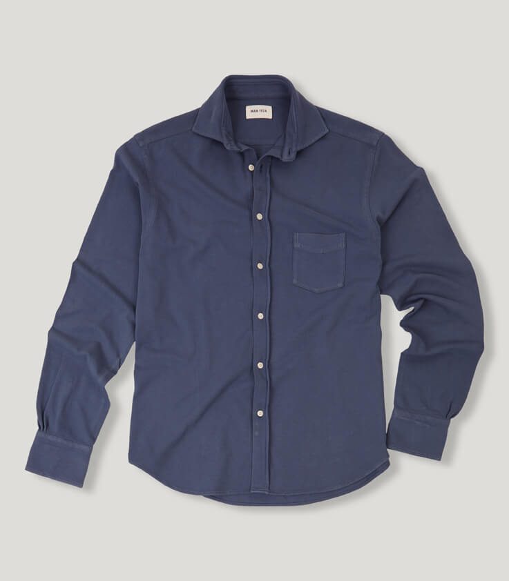 Long Sleeves Pique Shirt