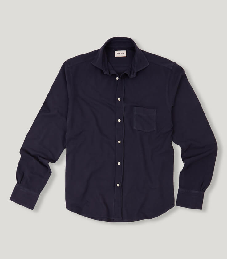 Long Sleeves Pique Shirt