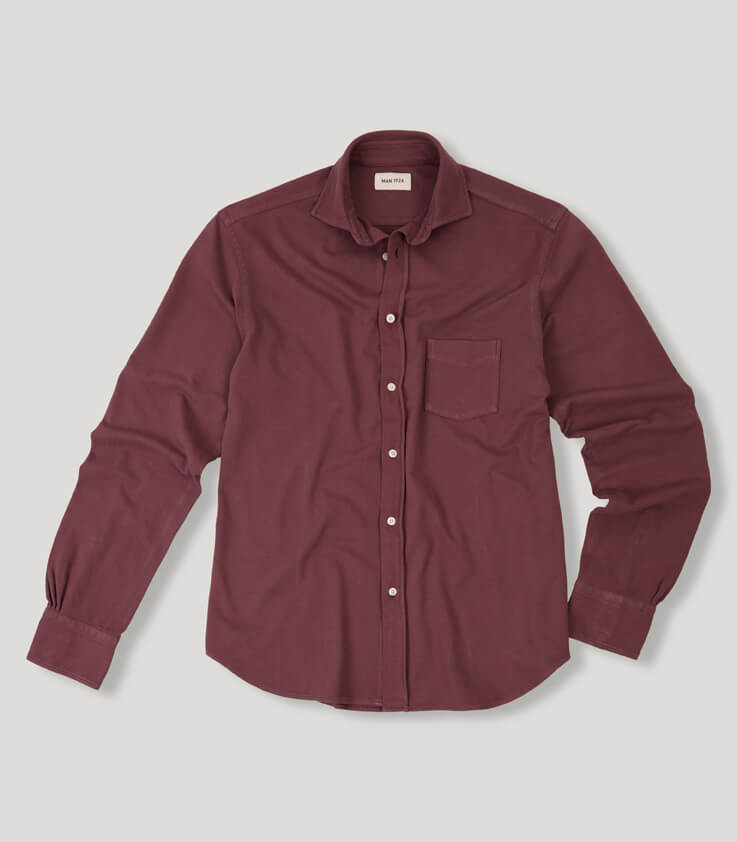 Long Sleeves Pique Shirt