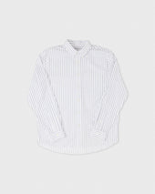 Dad'S Shirt - Rayures Dobby, Blanc/Bleu
