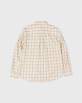 Dad S Shirt Two Tones Check Beige Natural
