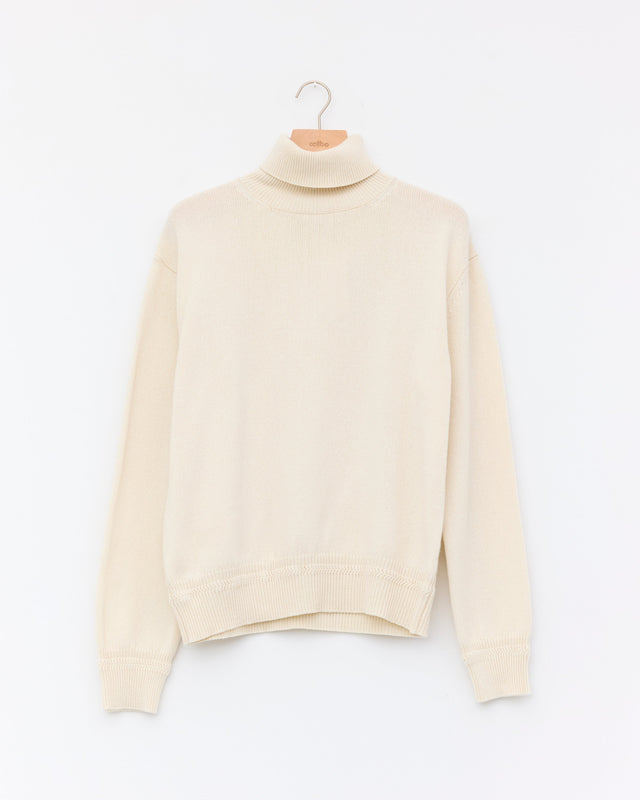 Recycled Cashmere Boxy Jumper, Natural