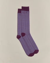 Micro Check Socks - Purple