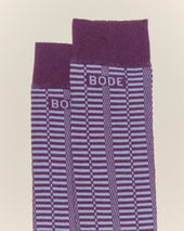 Micro Check Socks Purple