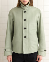 Cropped Continental Coat - Sea Foam