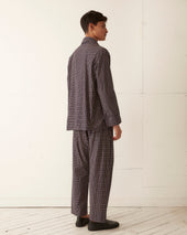 Midnight Grid Pajama Shirt
