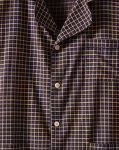 Midnight Grid Pajama Shirt