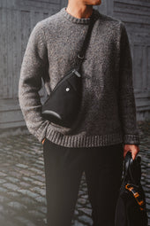 M/S Drop Bag – Navy/Dark Brown