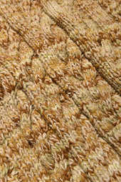 Mix Fisherman V Neck Cardigan Dk Beige Mix