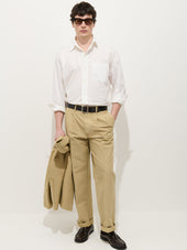 Double Pleated Pant In Vintage Twill