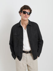 Garment Dyed Work Jacket in Linen