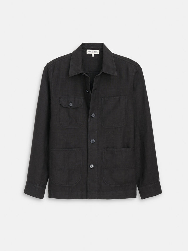 Garment Dyed Work Jacket in Linen