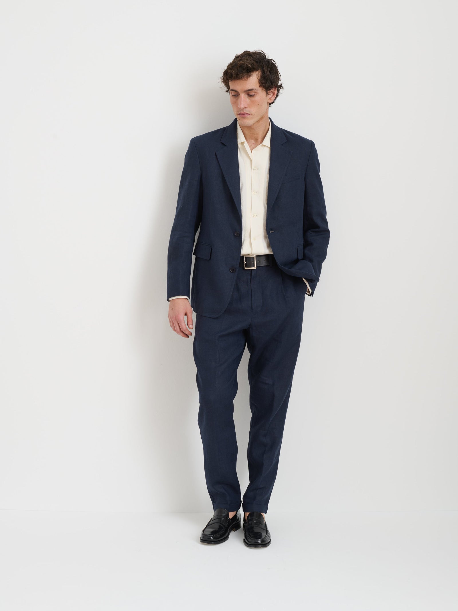 Standard Pleated Pant In Linen