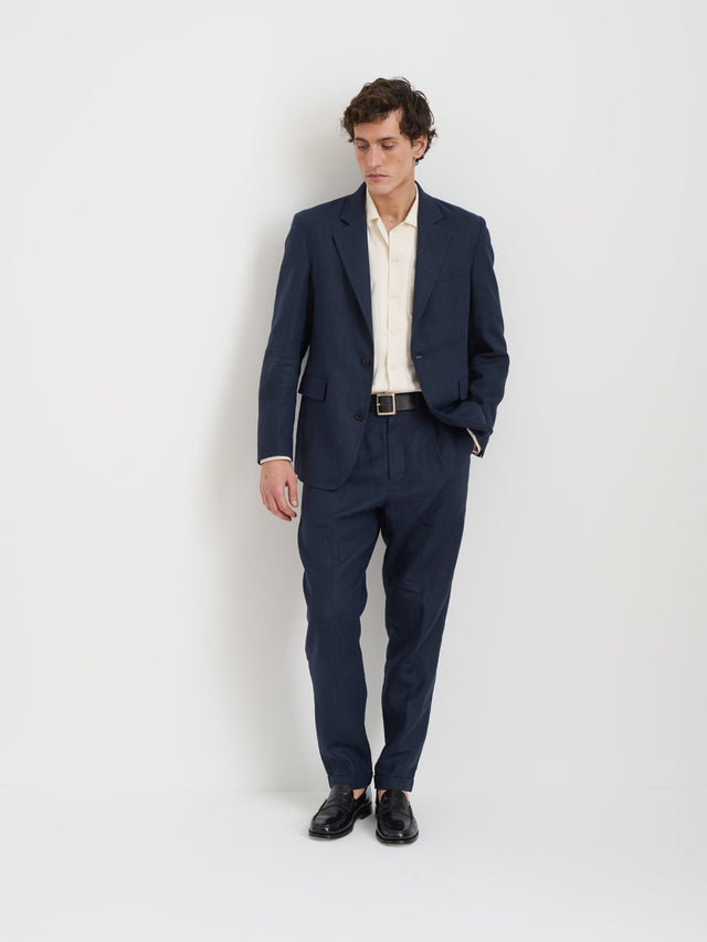 Standard Pleated Pant In Linen