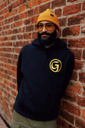 Unisex 'G' Print Hoodie Navy