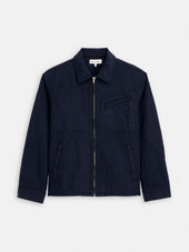 Andre Zip Jacket In Linen Twill