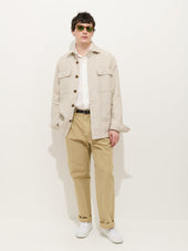 Riviera Work Jacket In Flax Linen