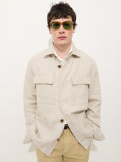 Riviera Work Jacket In Flax Linen