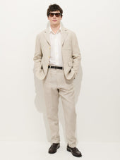 Standard Pleated Pant In Flax Linen