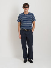 Standard Indigo Striped Tee In Cotton