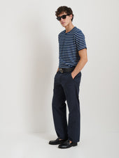 Standard Indigo Striped Tee In Cotton
