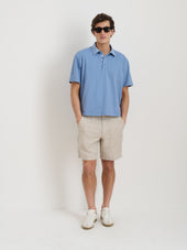 Pull On Field Short In Flax Linen
