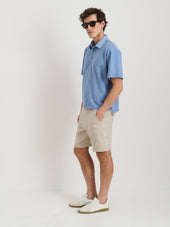 Pull On Field Short In Flax Linen