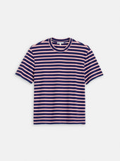 Crosby Striped Tee In Heavy Slub Cotton