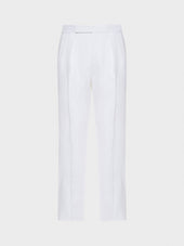 Pantalone In Lino Bianco