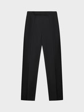 Pantalone A Vita Alta In Lana E Mohair Nero
