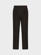 Pantalone In Lana Mohair Marrone