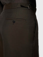 Pantalone In Lana Mohair Marrone