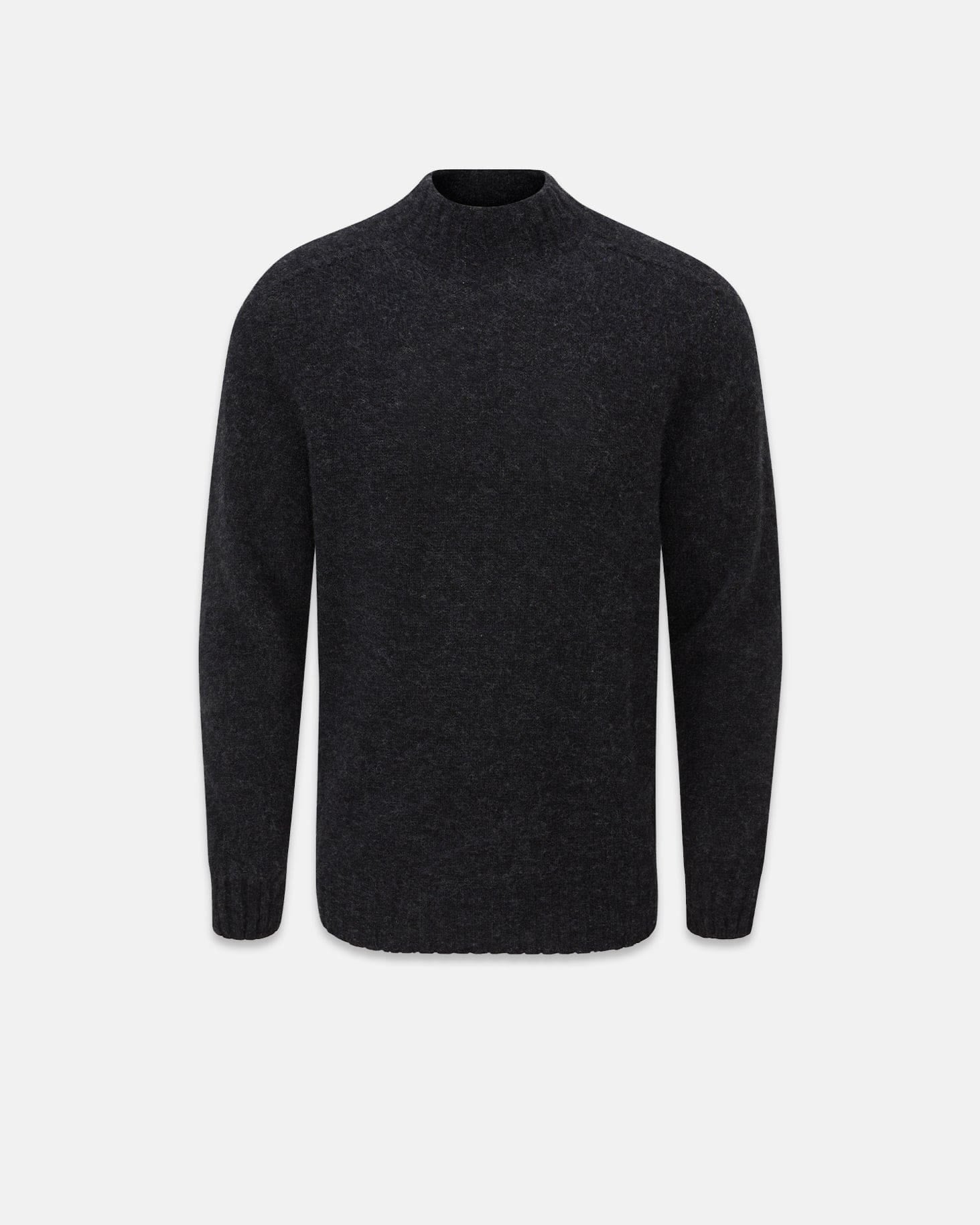 Men's Windsor Lambswool Jumper Charcoal