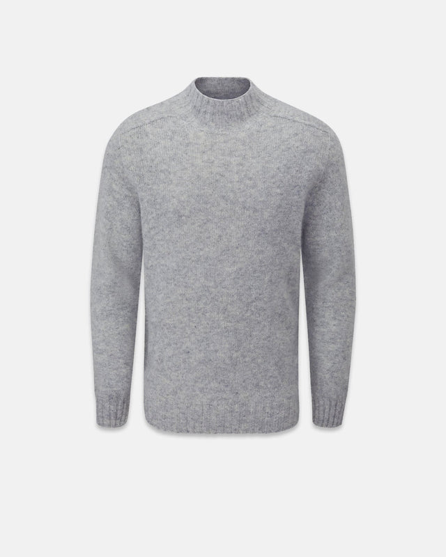 Men's Windsor Lambswool Jumper Light Grey
