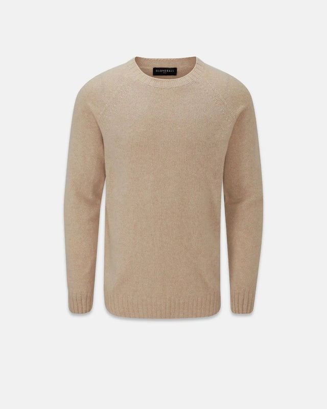 Men's Henley Lambswool Jumper Mushroom