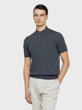 Polo in cotone grigio antracite