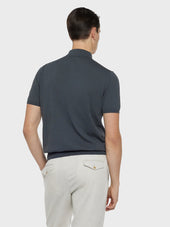 Polo In Cotone Grigio Antracite