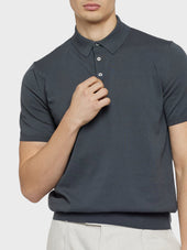 Polo In Cotone Grigio Antracite