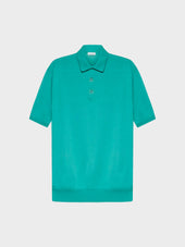 Polo A Maniche Corte In Cotone Verde Smeraldo