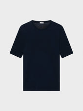 Maglia A Maniche Corte In Cotone Blu