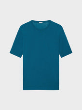 Maglia A Maniche Corte In Cotone Blu