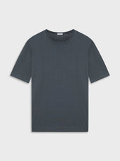 T Shirt A Maniche Corte In Cotone Grigio Antracite
