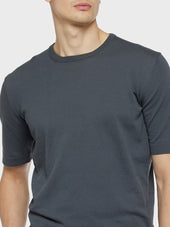 T Shirt A Maniche Corte In Cotone Grigio Antracite