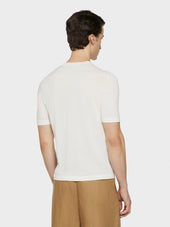 Maglia A Maniche Corte In Cotone Bianco